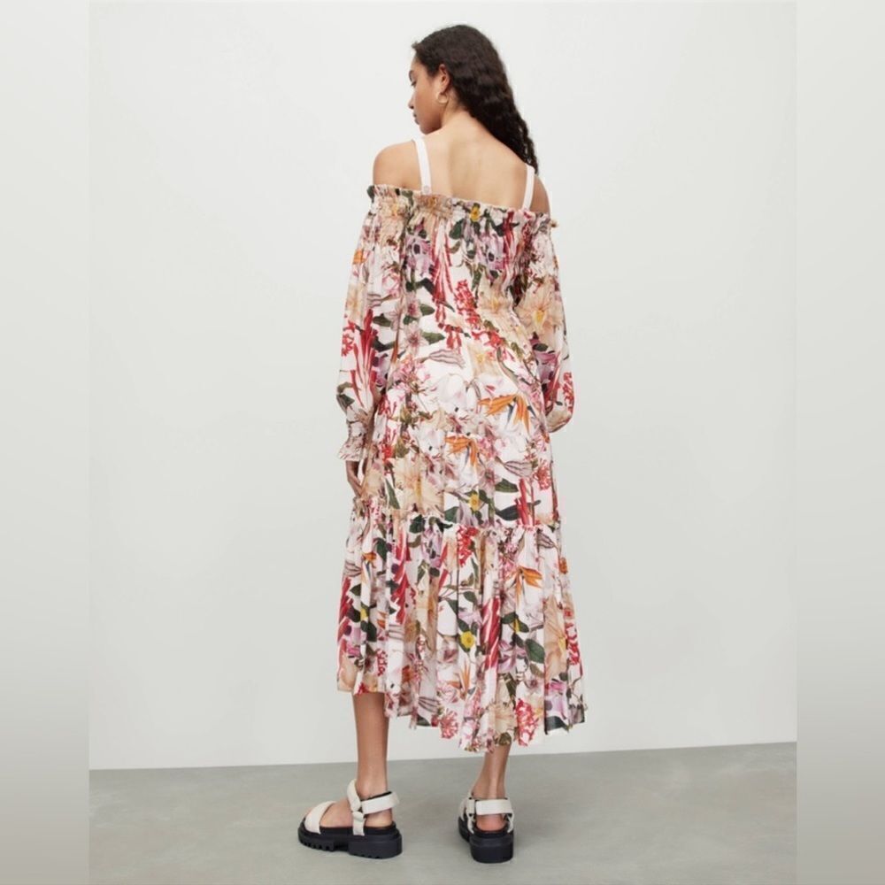All Saints Lillemor Leondra Floral Maxi Dress-D10 - Picture 4 of 6